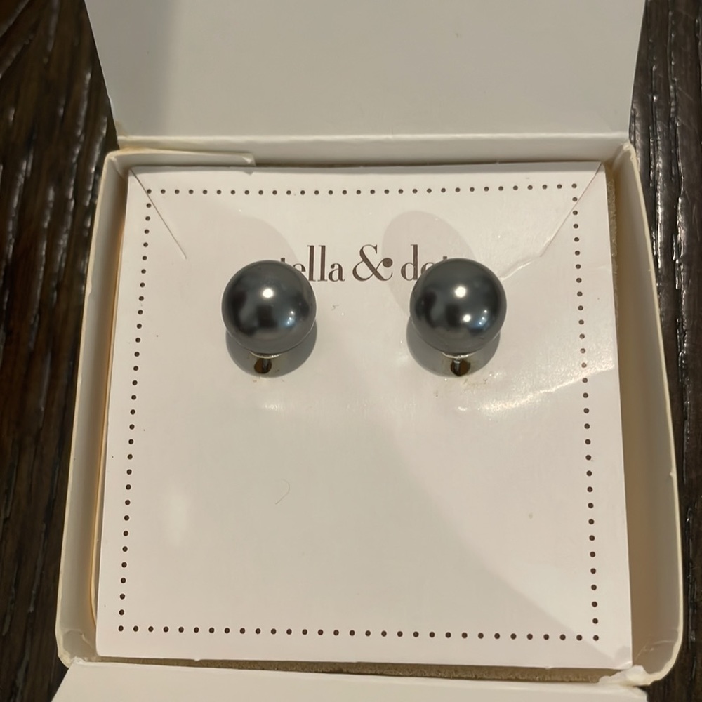 Stella and dot silver ball studs (reversible) earrings